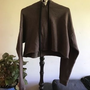 Eggplant cropped Ali Hoodie, cute